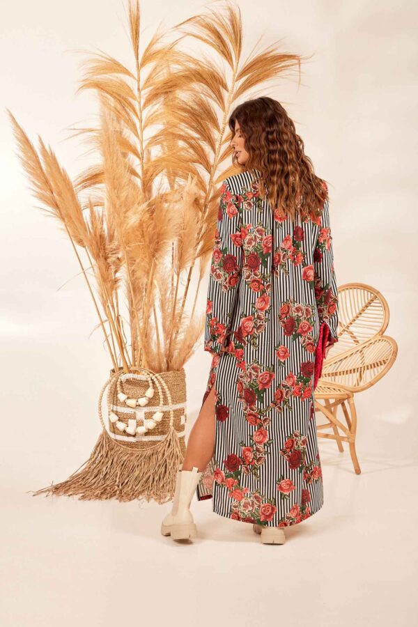 CHEMISE LONGO COM FENDAS LATERAIS ESTAMPADO  - Image 2